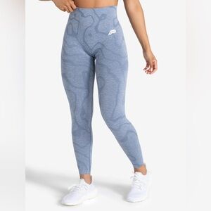 Pursue Fitness Sustainable Seamless Leggings Blue Small